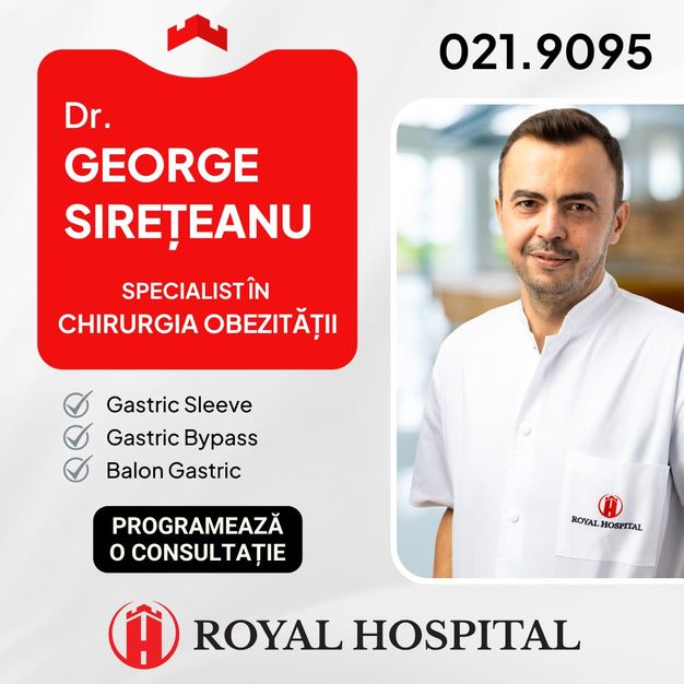 Operație de  micșorare  a stomacului. Dr. George Sirețeanu
