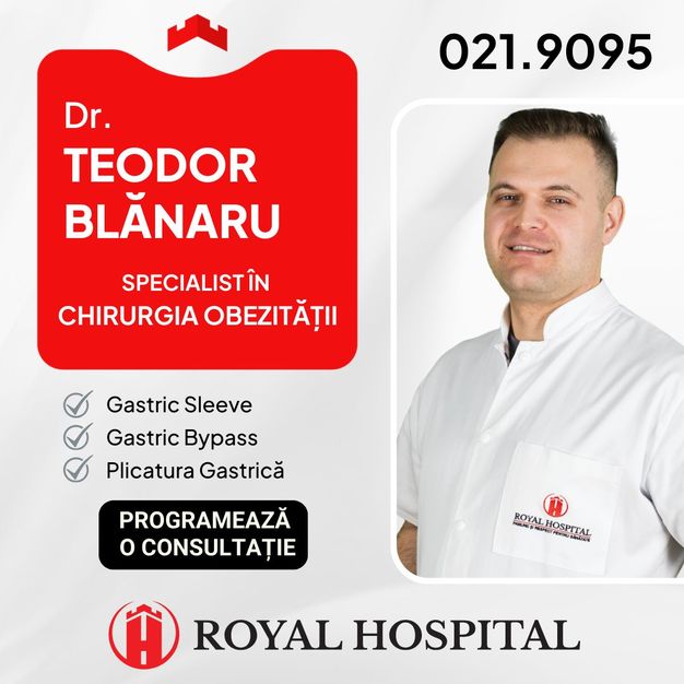 Controlul greutății:  Operație micșorare stomac.  Dr. Teodor Blănaru